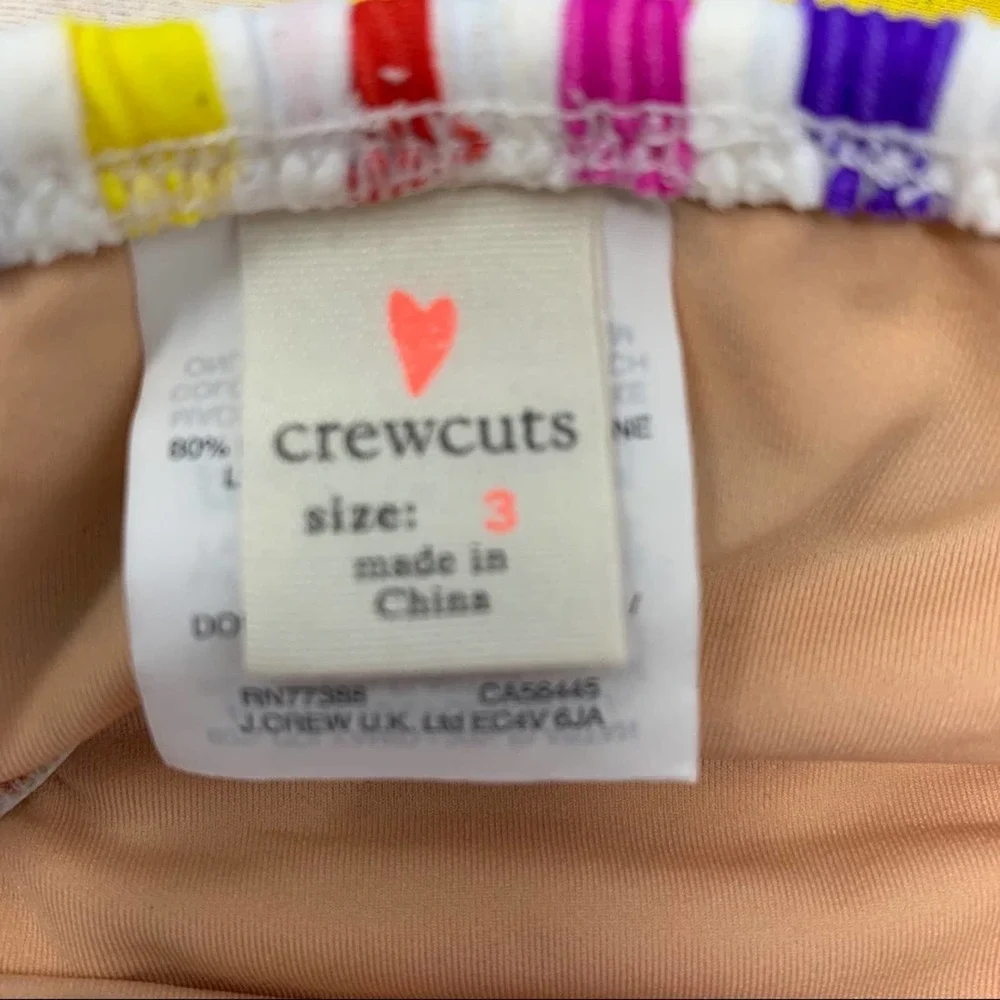 Crewcuts two piece‎ bikini stripe bottom size 3